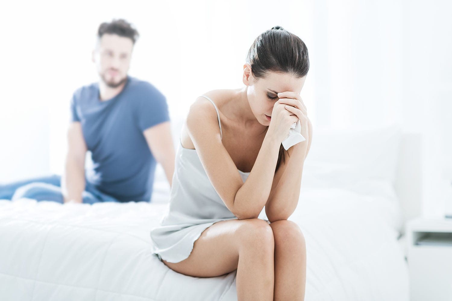 Abusive Relationship Counselling Melbourne - Women Crying Holding Tissue